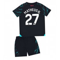Camiseta Manchester City Matheus Nunes #27 Tercera Equipación Replica 2023-24 para niños mangas cortas (+ Pantalones cortos)
